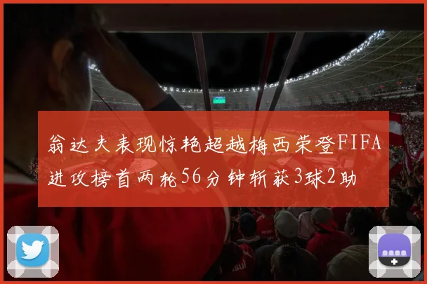 翁达夫表现惊艳超越梅西荣登FIFA进攻榜首两轮56分钟斩获3球2助